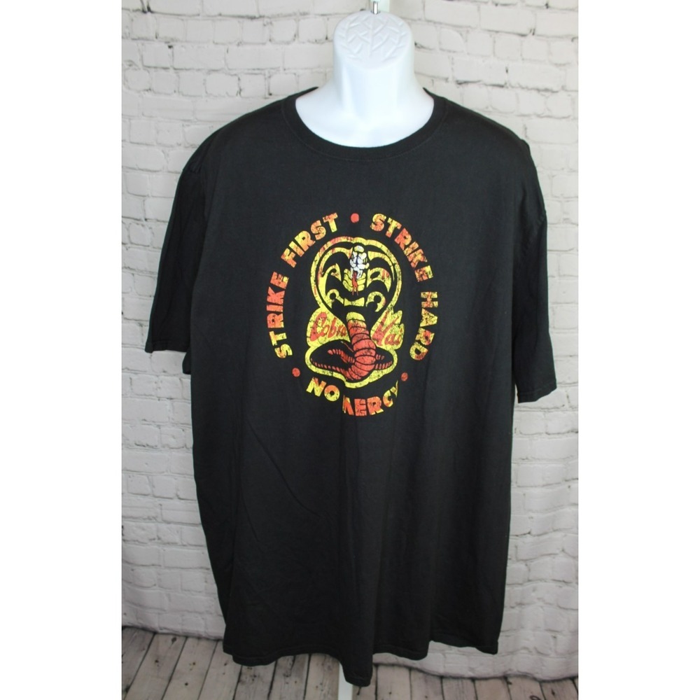 Cobra Kai Karate Kid Logo Black T Shirt 4XL XXXXL Strike First No Mercy 2021